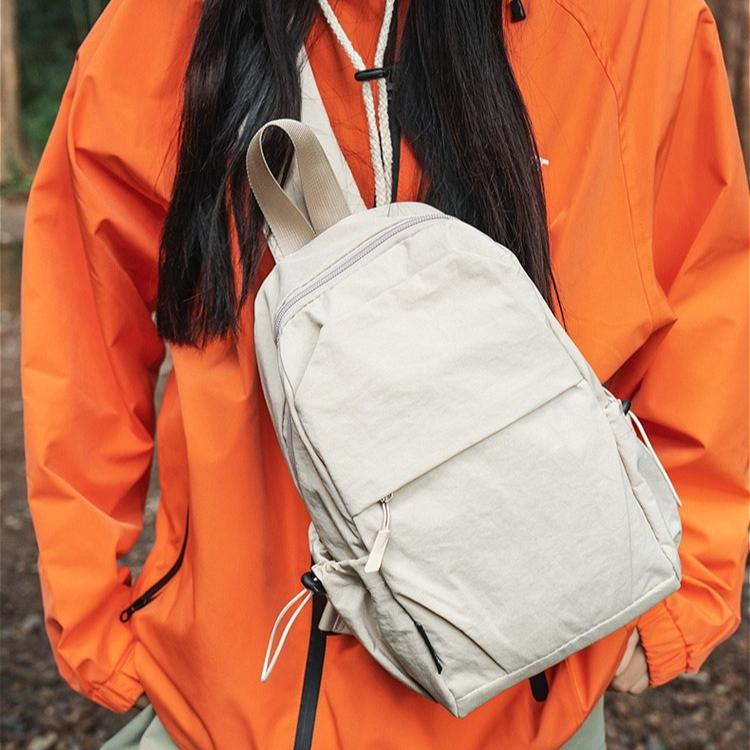 Convertible Sling Backpack Lightweight Nylon Crossbody Bag Large Capacity Travel Daypack Single Shoulder Hiking Backpack Unisex