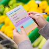 Study Note Classification Gradient Checklist Sticky Notepad, Self-stick To-do List Pads, Macaron Color Planning Stationery Set Tearable Planner