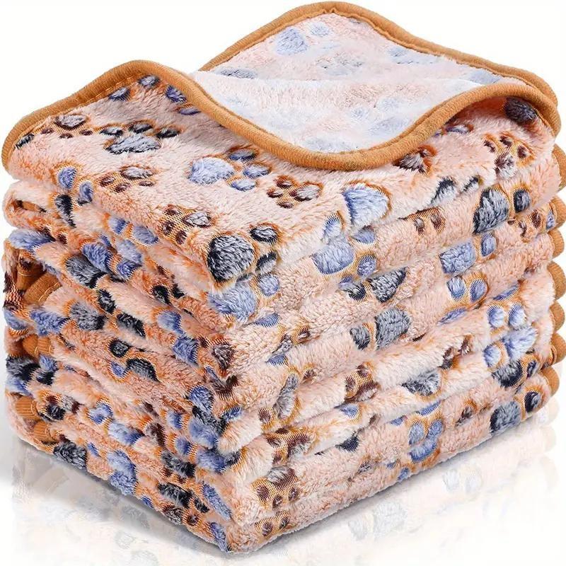 Dog Blankets Cat Soft Fluffy Fleece Pet Blanket Warm Cute Print Design Puppy Kitten Doggy Paw Small