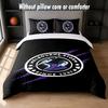 Melbourne Storm Design Bed Bedding Set 1 Duvet Cover + 2 Pillowcases Soft Breathable Household Bed Linens