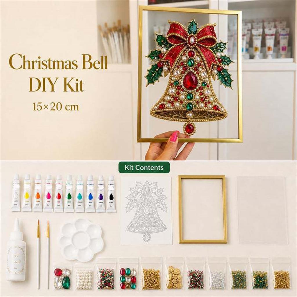 Schmuckverzierte Weihnachtsbäume DIY-Set für Feiertage und Heimdekoration