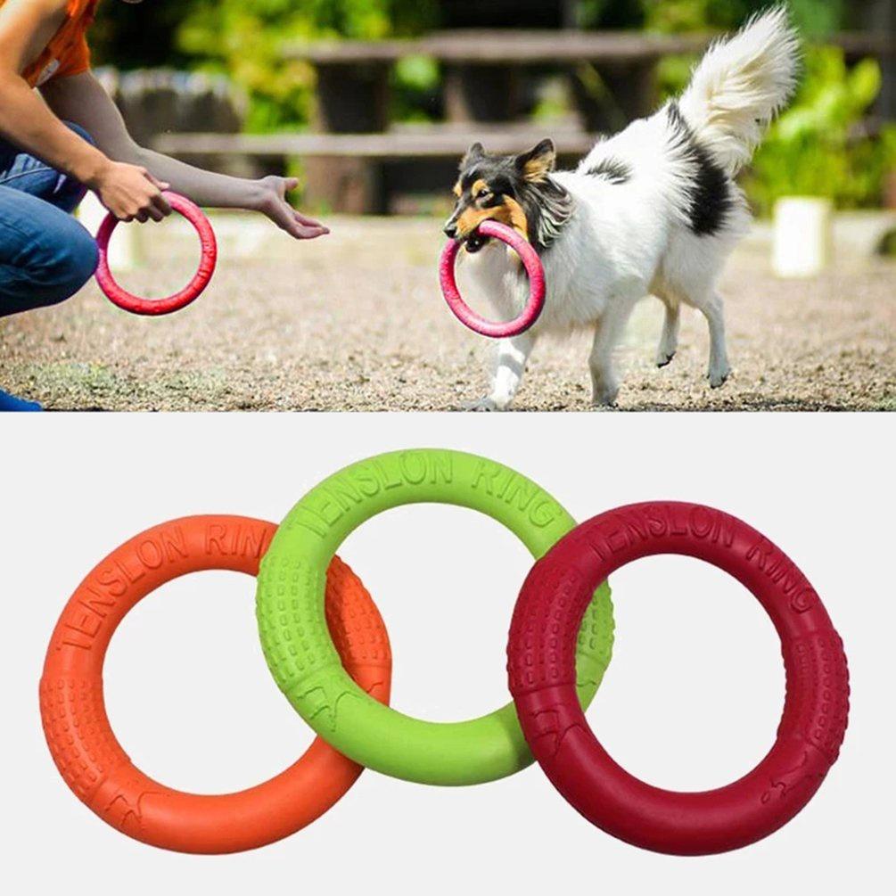 Buy EVA Pet Flying Discs Dog Interactive Toy Training Ring Puller Bite