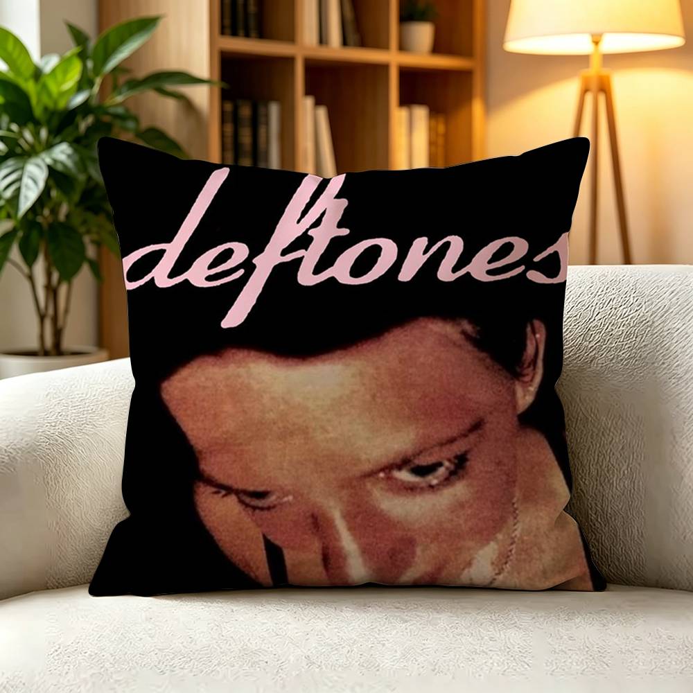 DDeftones Rock Band  Square DoubleSided printed Pillow Case Bedroom Bedside Pillow Sofa Cushion Cover