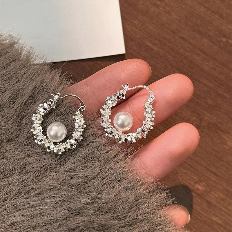 Blauer Zirkon Achtzackiger Stern Anhänger Ohrringe Für Frauen Silberfarbe Stern Quaste Ohrbügel Y2K Schmuck Geschenk