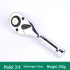 72-Tooth Quick Ratchet Wrench: Large, Medium, Small Bi-directional Socket Head for Auto Repair