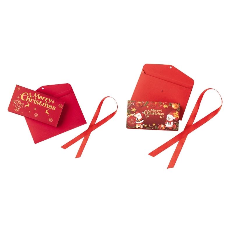 Christmas Cash Gift Card Holder with Envelope 6 Slots Money Holder For Holiday Money Storage And Festival Gift Exchanges