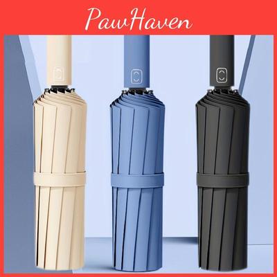 Folding Umbrella Large Highquality Automatic Rainproof And Windproof Strong Umbrella Outdoor Rainproof And Sunscreen Dualuse Parasol