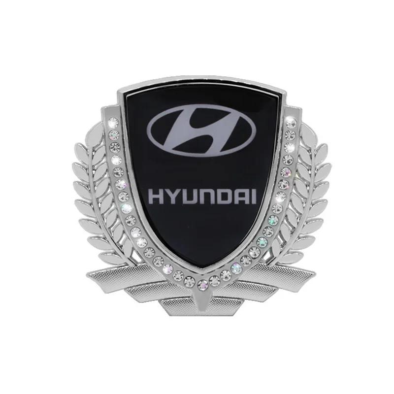 Car Side Window Badge for Hyundai I30 Tucson Solaris IX35 Sonata Encino Verna Elantra Azera Rear Trunk Diamond Crystal Sticker AG3