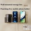 Handy Wandhalterung Universal Handy Lade Aufbewahrungsbox Organizer TV Fernbedienung Hängeständer Halterung Ladestation
