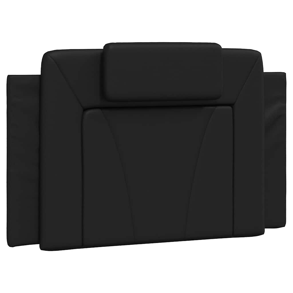 Vidaxl Rama Łóżka Z Zagłówkiem, Czarna, 90X190 Cm, Sztuczna Skóra