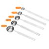 Uxcell 5-Piece Measuring Spoon Set, 14 Tsp, 12 Tsp, 1 Tsp, 1.5 Tsp, 3 Tsp (1.25 Ml, 2.5 Ml, 5 Ml, 7.5 Ml, 15 Ml) - 430 Stainless Steel Single