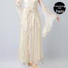 Women's Wide-Leg Flowy Skirt Pants for Chinese Dance and Stage Performance