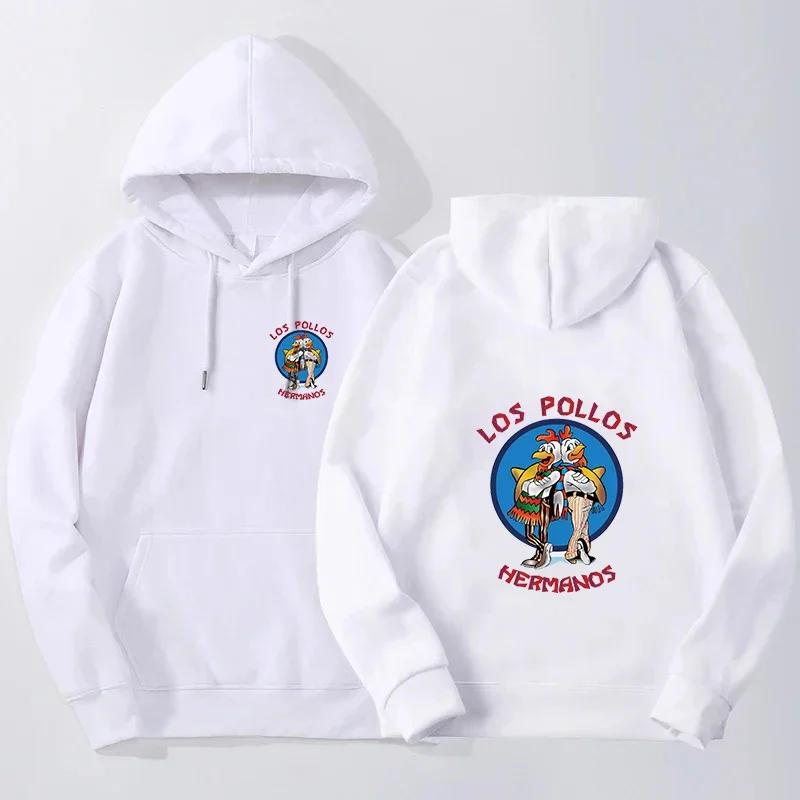 Herbst Winter Fleece Breaking Bad Hoodie Los Pollos Hermanos Chicken Brothers Print Sportbekleidung Herren Damen Mode Lockeres Sweatshirt