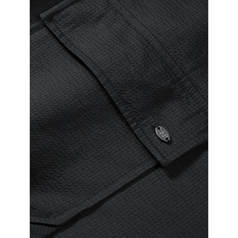 GXG Men's Textured Casual Long Sleeve Shirt Jacket