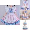 Charming And Elegant Lolita Dress Maid Uniform Outfit With Bustle And Apron