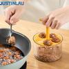 JUSTINLAU Meatball Maker Kitchen Extruded Meatball Making Tool Frikadeller Maker Plastic Translucent Manual 5 Meatballs Shaper