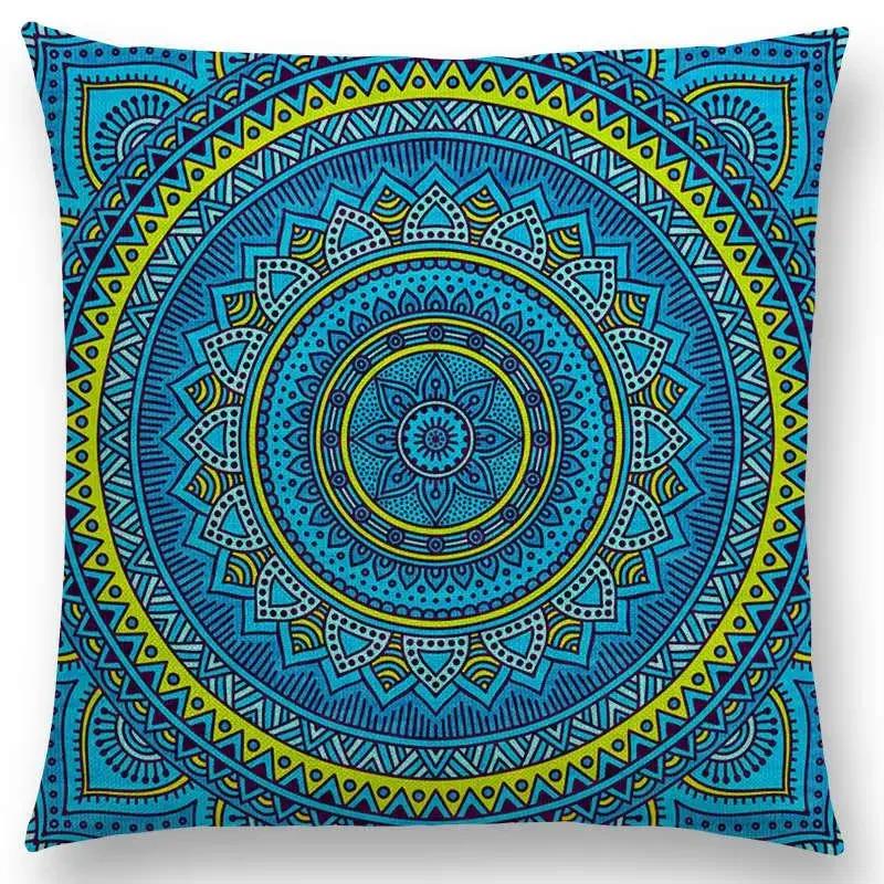Hippie Mandala Boho Rainbow Floral Pattern Decor Throw Pillow Case Sun Moon Flowers Dream Fantasy Gorgeous Cushion Cover Sofa