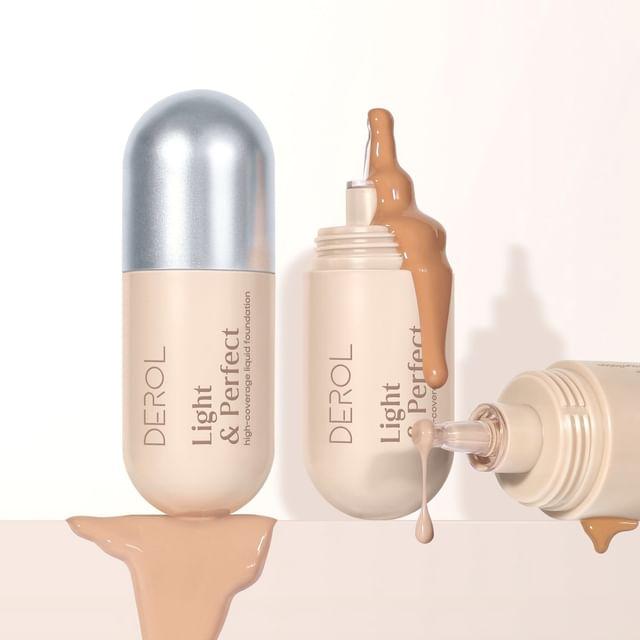 DEROL - Light & Perfect High-concealer Liquid Foundation - 4-5 #04