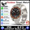 2025 New Outdoor Smart Watch Men 600mAh LED Flashlight SmartWatch Compass Bluetooth Call Heart Rate IP 68 Sports Smartwatch 5ATM