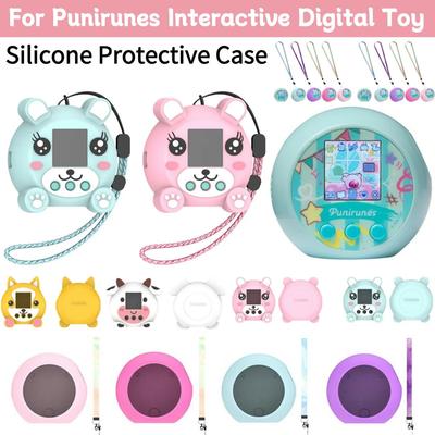 Funda de Silicona Suave Para Punirunes Juguete Digital Interactivo Cubierta Protectora a Prueba de Golpes Funda Protectora con Correa