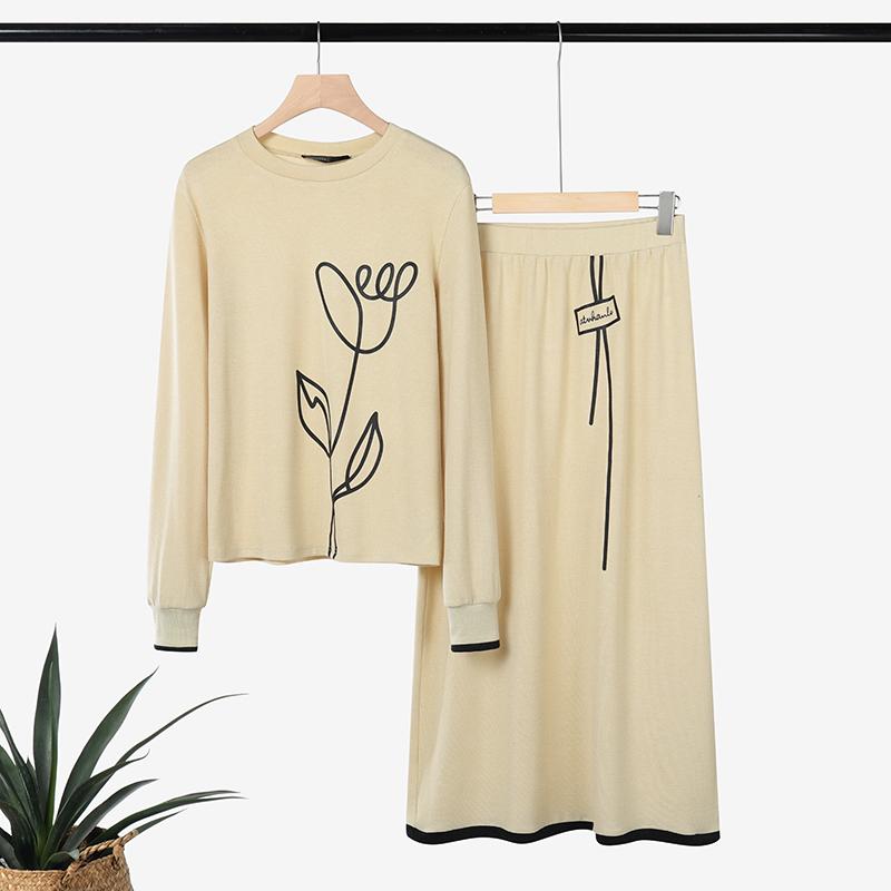 ZANZEA Bluzka z długim rękawem i spodnie damskie, casualowe dwuczęściowe zestawy garniturowe