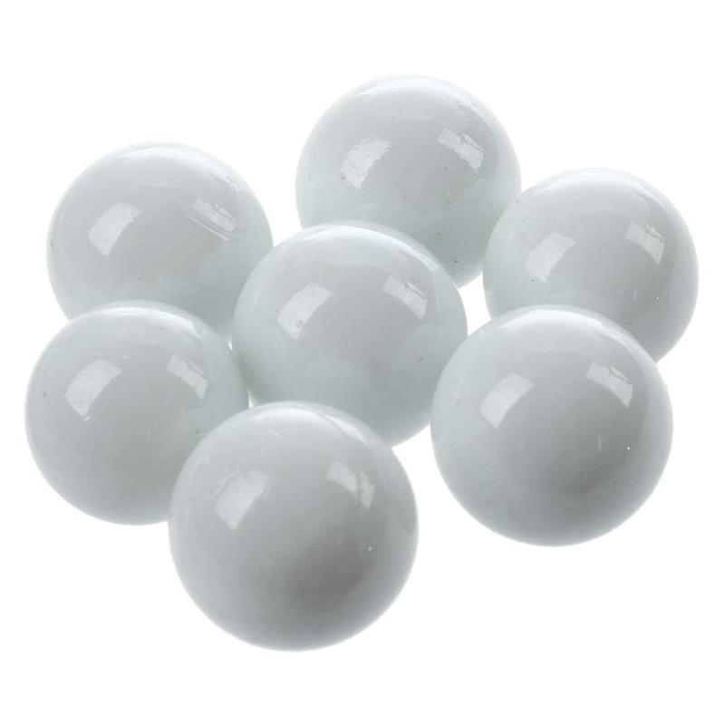 BAAU 100 Pcs Marbles 16mm Glass Marbles Knicker Glass Balls Decoration Color Nuggets Toy White