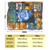 [Van Gogh Paintings Fleece Blanket] 1pc Van Gogh Paintings Soft Flannel Fleece Blanket Micro-Fleece Bed Sofa Luxury Warm Comfort