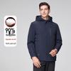 Men's Hooded Winter White Duck Down Jacket - Warm Middle-aged Business Outerwear