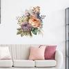 Großer Pfingstrosen Wandaufkleber Selbstklebender Blumenaufkleber für Schlafzimmer Flur Bettkopfteil Wanddekoration Wohnraum Innenraum Abziehen und Aufkleben Wandkunst