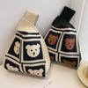 Knitted bag Girls vest bag Small square bag New knitted bag Hand bag Knitted bag Oblique span