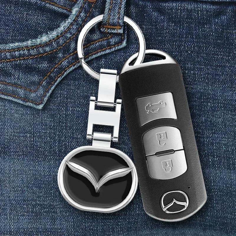 Metal Car Logo Key Chain Keyring Auto Interiors Accessories For Mazda 2 3 6 5 Atenza CX3 CX5 MX5 CX7 Axela CX30 CX90 CX60 CX50
