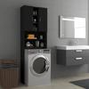 Day and Night - Day and Night Black Washing Machine Cabinet 64x25.5x190 Cm