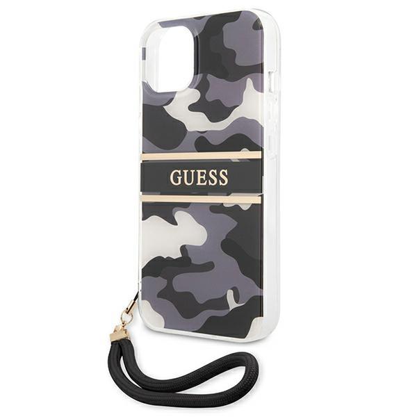 Guess Guhcp13Skcabbk Iphone 13 Mini 5,4 Czarny/Black Hardcase Camo Strap Collection