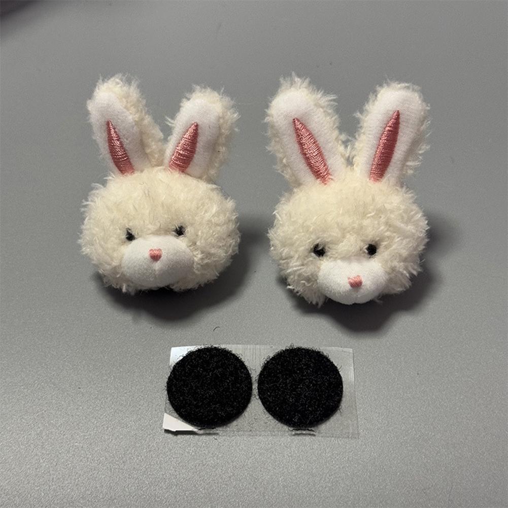 2Pcs Motorcycle Helmet Decoration Bear Rabbit Doll Sticker Helmet Decor for Motorbike Bicycle Headwear Accessories