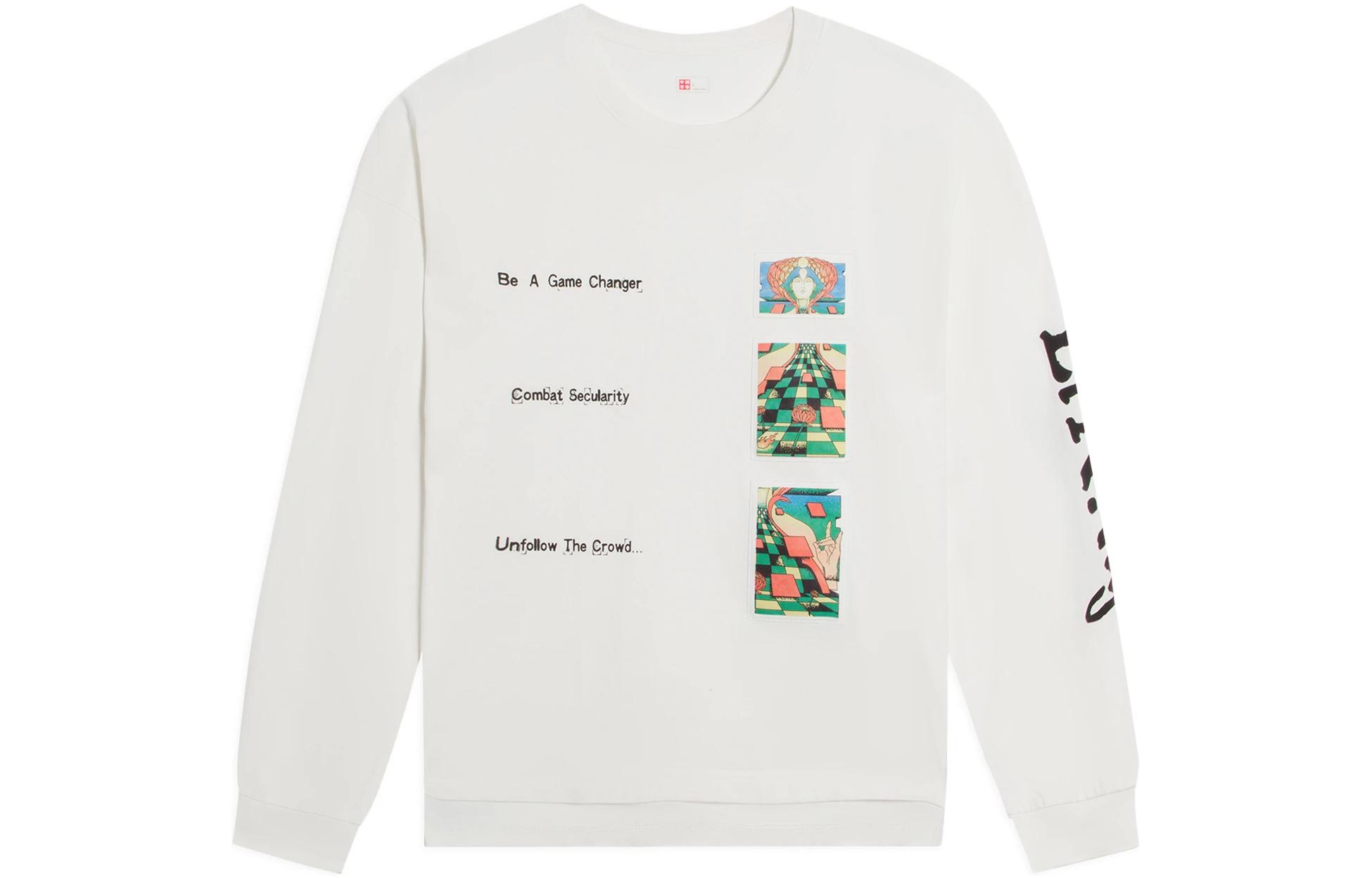 Li Ning Sweatshirts Unisex Ivory Crew Neck Moderate Regular AHSSB19-1 M