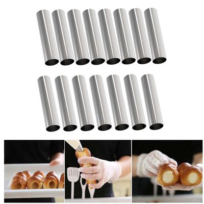 15 Pieces Cannoli Tubes Baking Tools Pastry for Making Butter
