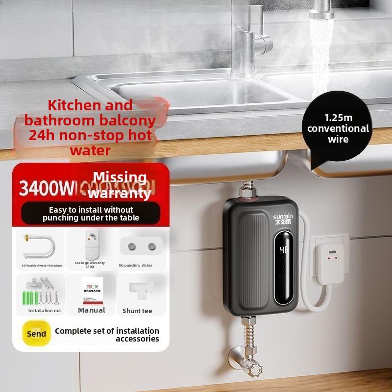 Instant Electric Water Heater Bath Artifact Shower Toilet Small Household Mini Constant Temperature Frequency Conversion