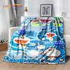 Coperta morbida in peluche cartone animato anime Doraemon, coperta in flanella per soggiorno camera da letto letto divano picnic, copertura calda per bambini