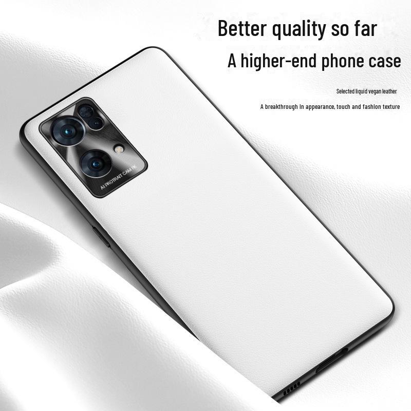 Fall- und schmutzabweisende Flüssiglederhülle für Oppo Reno7 Pro. Wird als ein Stück geliefert.