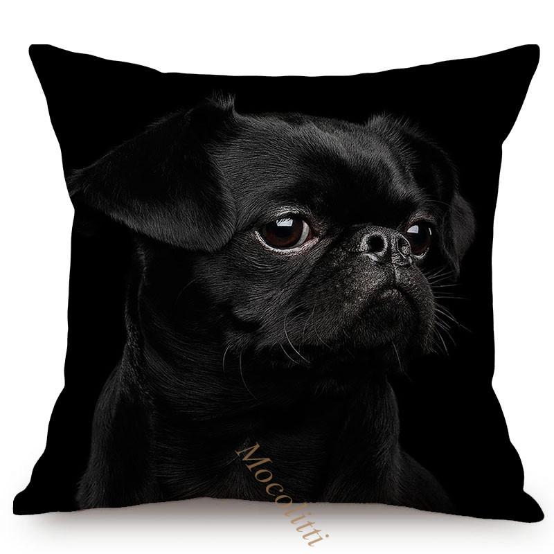 Dog Portrait Style Sofa Pillow Cases Bulldog Doberman German Spaniel Animal Print Home Decor Car Chair Cushions Cover Almofadas