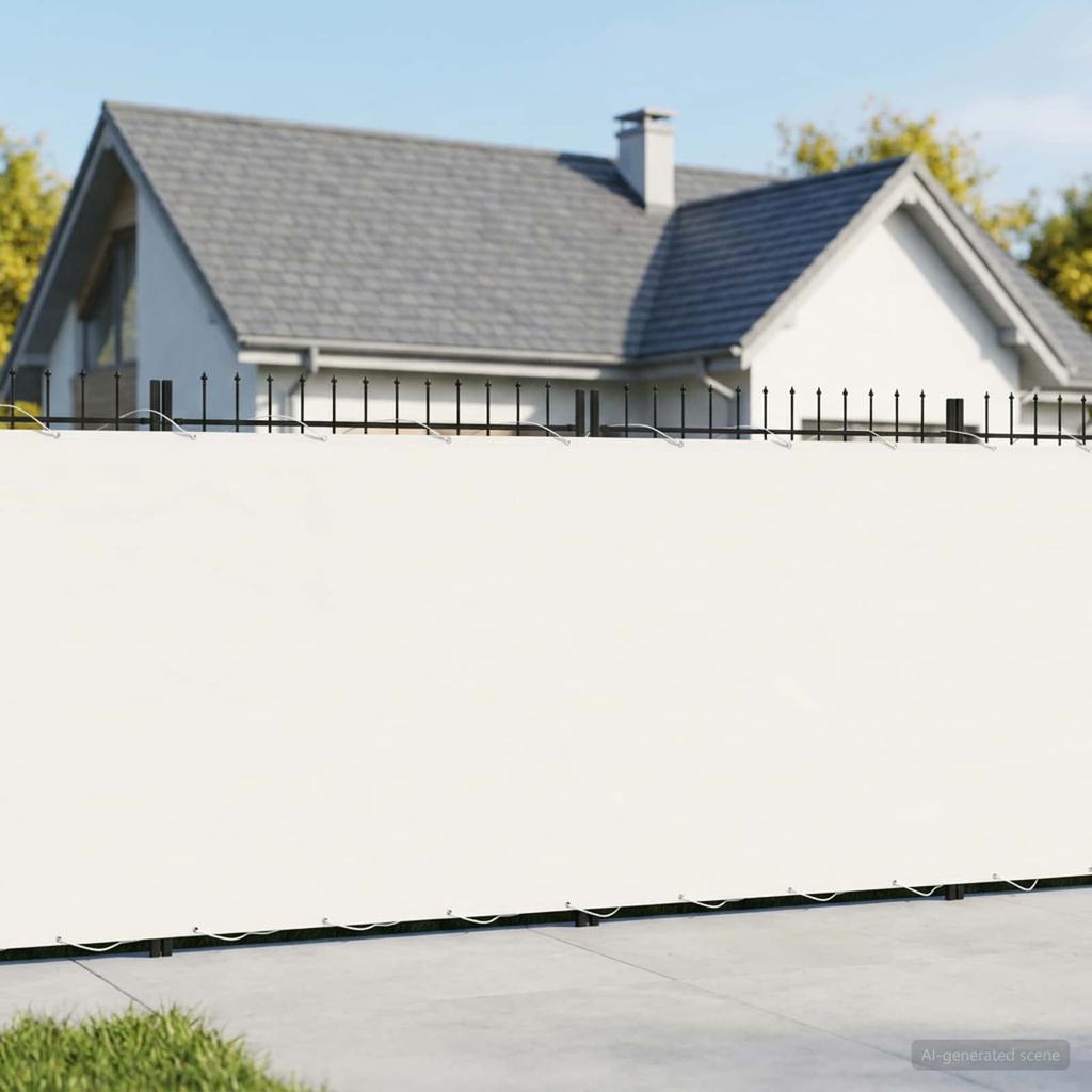 Balcony Privacy Screen 1.8 X 25 M Fabric with PU Coating White