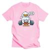 Cartoon Duck Weightlifting Pattern Printed T Shirt Summer Men Casual Loose Neutral Fashion Y2k O-Neck Short Sleeve Top T Shirt