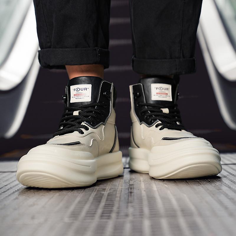 Thick soled casual men's shoes Comfortable and versatile daily style Outdoor street walking autumn and winter boots