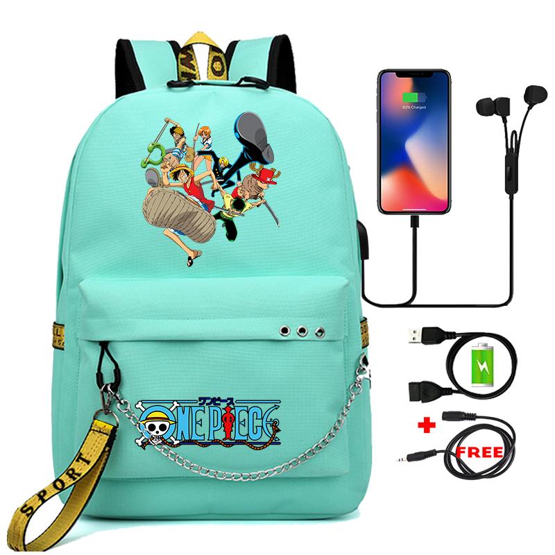Anime One Piece Bookbag Teenage Backpack Unisex School Bag for Boy Girl Cartoon Printing Laptop Bagpack Back To School