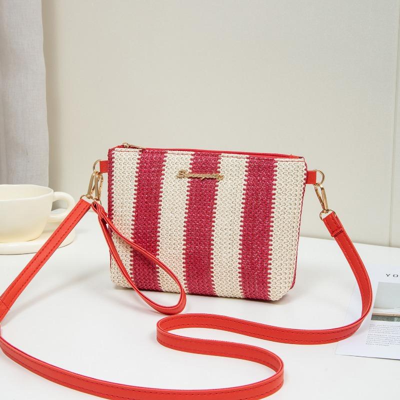 

Lightweight and simple woven small square bag spring and summer shoulder messenger mobile phone bag fashionable versatile women s small bag красный