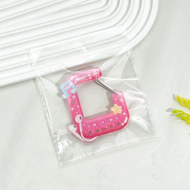 Cute Acrylic Charm Carabiner Climbing Buckle High Aesthetic Value Bag Pendant Creative Gift Keychain Backpack Handbook Decor