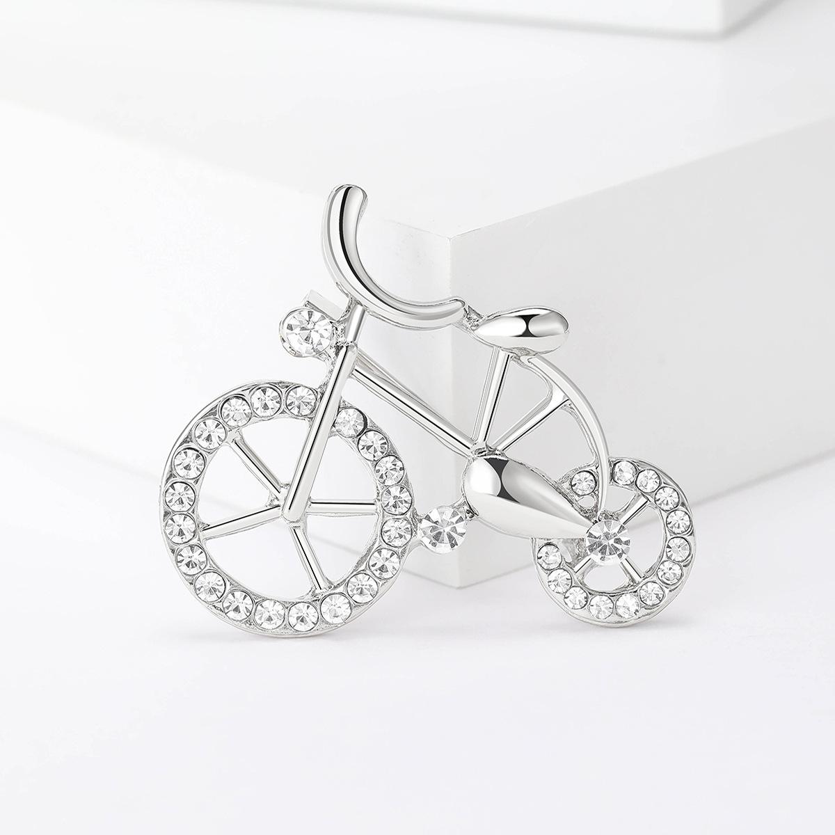 

Корейская мода креативный велосипед брошь сплав инкрустированный стразами пряжка булавка персонализированный пальто корсаж одежда маленькая булавка