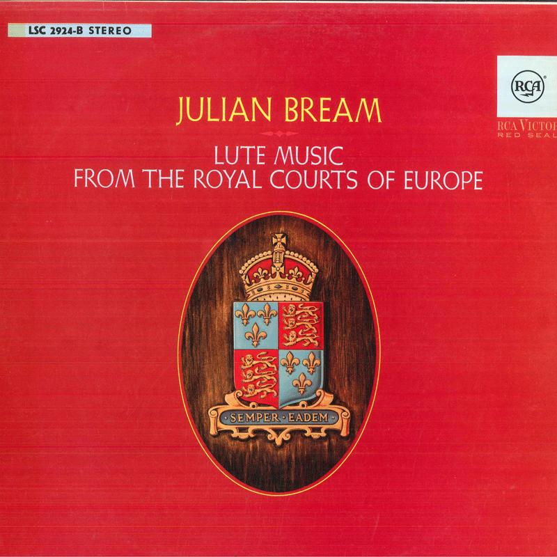

LP Record JULIAN BREAM - Lute Music From The Royal Courts Of LSC2924B RCA RED SEAL 1966 Germany Classical Used