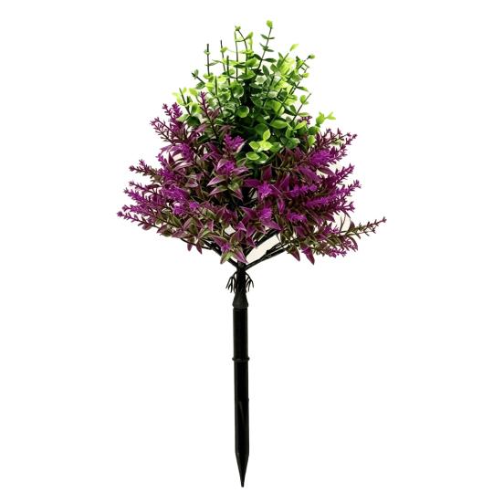 

Artificial Lavender Topiary with Tree UV Resistant Ground Spike Faux Lavender Shrubs фіолетовий/червоний
