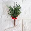 Mini Pine Needle Christmas Tree with Pine Cones and Simulated Flower Vine Accessories